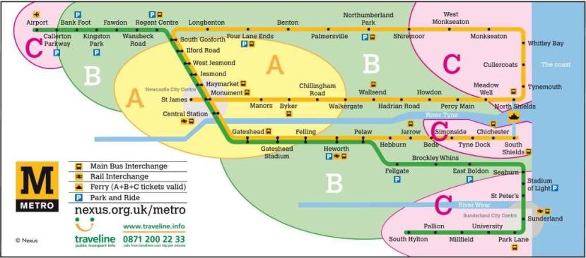 Metro Zone Map